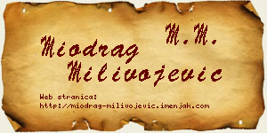 Miodrag Milivojević vizit kartica